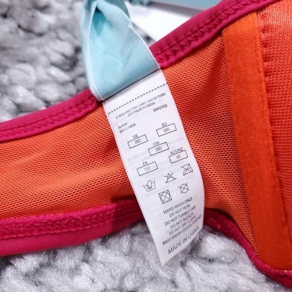 Panache Isobel Underwire Bandeau Molded Swimsuit Bikini Top SW0763 Size 28D - Picture 5 of 12